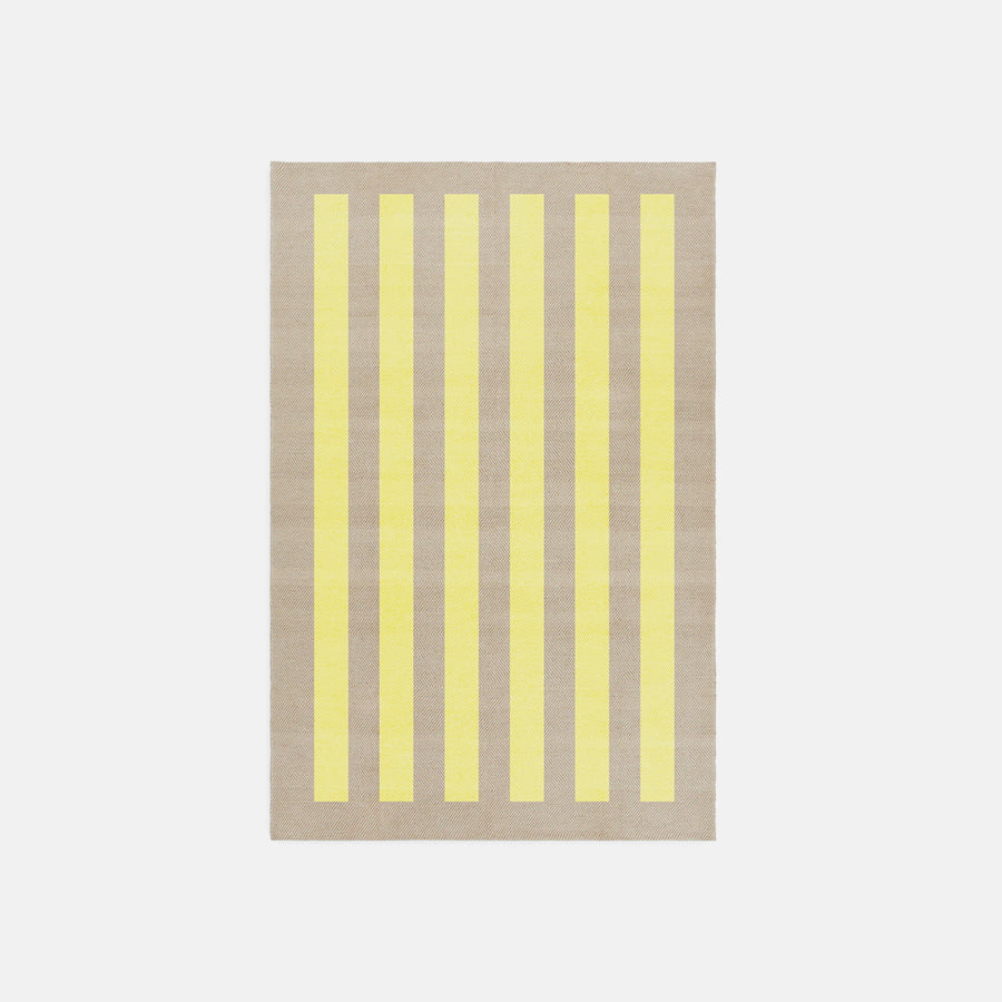 Jute Rug w. yellow stripes