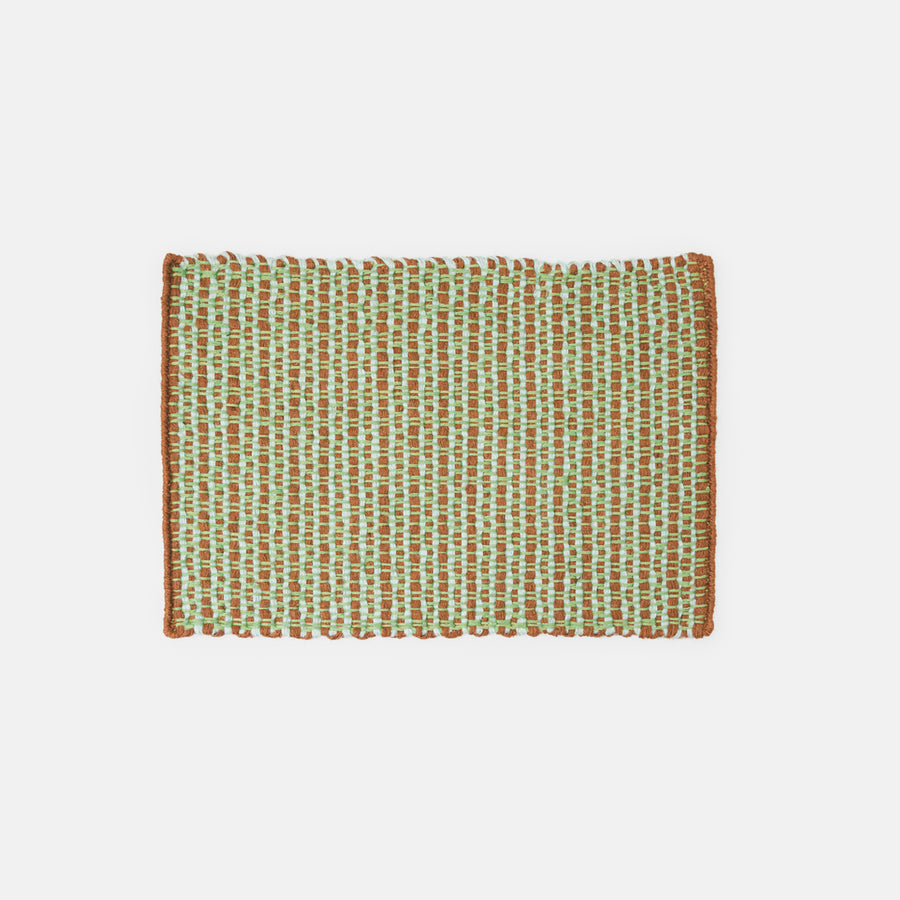 Striped Jute Doormat - Mint