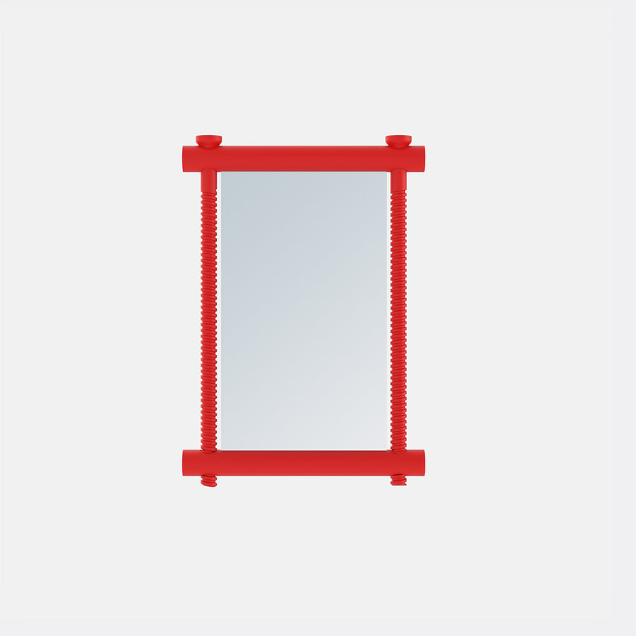 Workshop Mirror - Red, 35x20