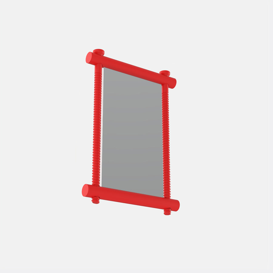 Workshop Mirror - Red, 35x20